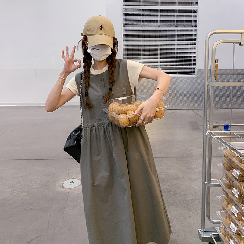 2025新款春夏修身显瘦仙气飘飘气质时尚背带连衣裙外套女潮优雅,女装连衣裙,浙宝202