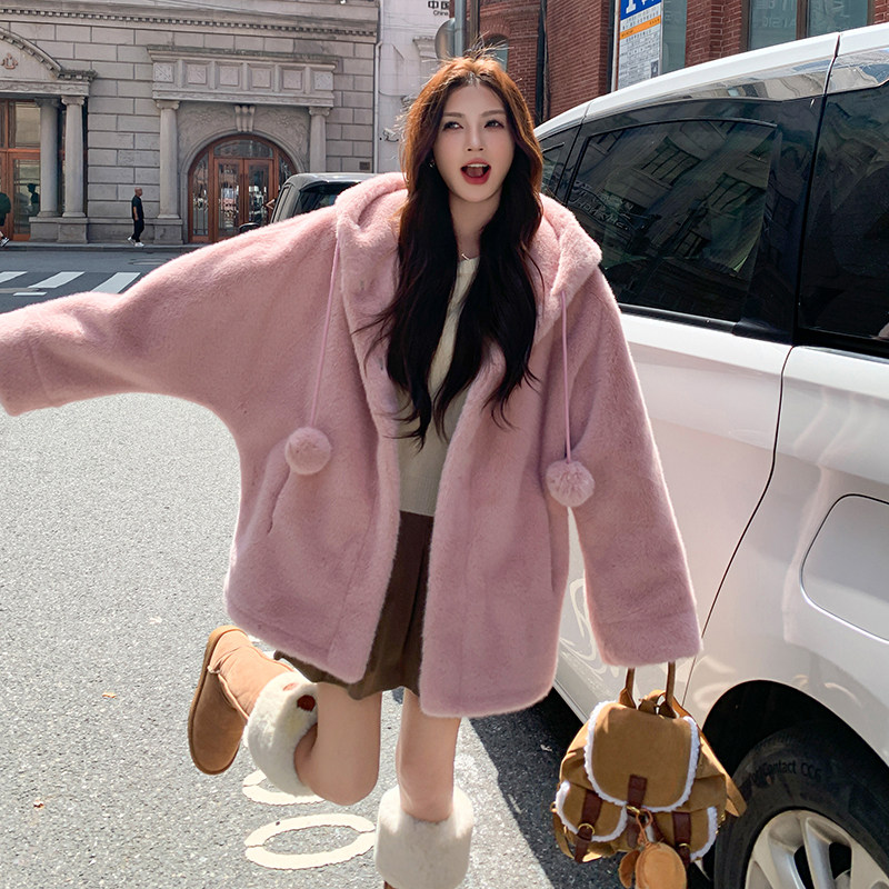 现货新款冬装毛绒大衣短款外套202A-2457-P175-K258，女装皮草，浙宝202