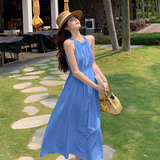 现货夏装韩版透气挂脖沙滩裙白月光初恋小白裙202-2558-P135-K198，商品下架区，浙宝202