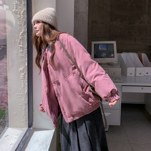 现货 冬装韩版宽松休闲学院风棒球服羽绒服 202-5609-P315-K458图片