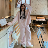 春装现货休闲宽松印花卫衣+裤子两件套套装202-2530-P165控268，女装套装/套裙，浙宝202