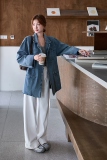 现货秋装新款韩版宽松复古牛仔外套女202-2597-P155K228，女装短外套，浙宝202