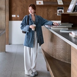 现货秋装新款韩版宽松复古牛仔外套女202-2597-P155K228，女装短外套，浙宝202