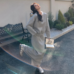 现货春装 花边帽子卫衣+半身裙两件套套装 202-2522-P165K268,女装套装/套裙,浙宝202