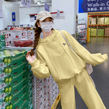 秋装现货减龄小狗绣花连帽卫衣+裤子套装202-2515-P170-控238，女装运动套装，浙宝202