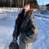 现货冬装新款连帽大格子羽绒服202-5658-P275-K399，女装羽绒服，浙宝202