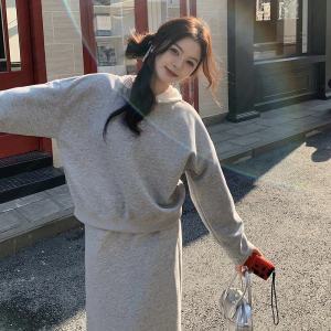 现货春装 花边帽子卫衣+半身裙两件套套装 202-2522-P165K268图片