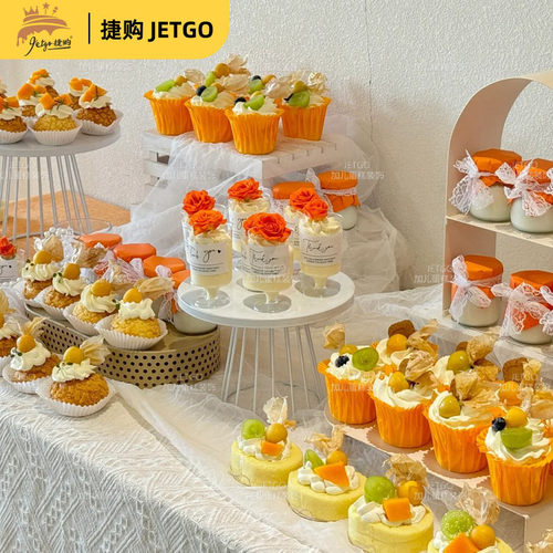 婚礼甜品台thank you慕斯杯推推乐贴纸蛋糕插件插牌布丁瓶封口纸