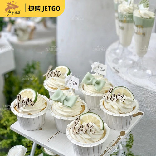 白色婚礼甜品台装饰森系love木片