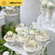 love蛋糕婚礼甜品台装 饰森系木质制牌结婚订婚插牌摆件结婚白色