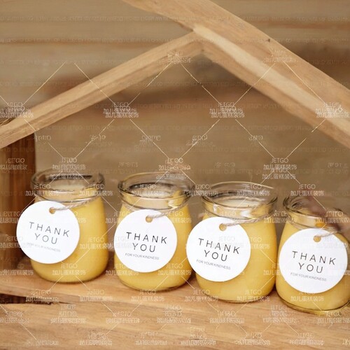 圆形甜品台装饰卡片thankyou吊牌