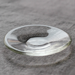 日式甩制玻璃杯托杯垫隔热垫手工锤纹小杯托盘茶道零配功夫茶具
