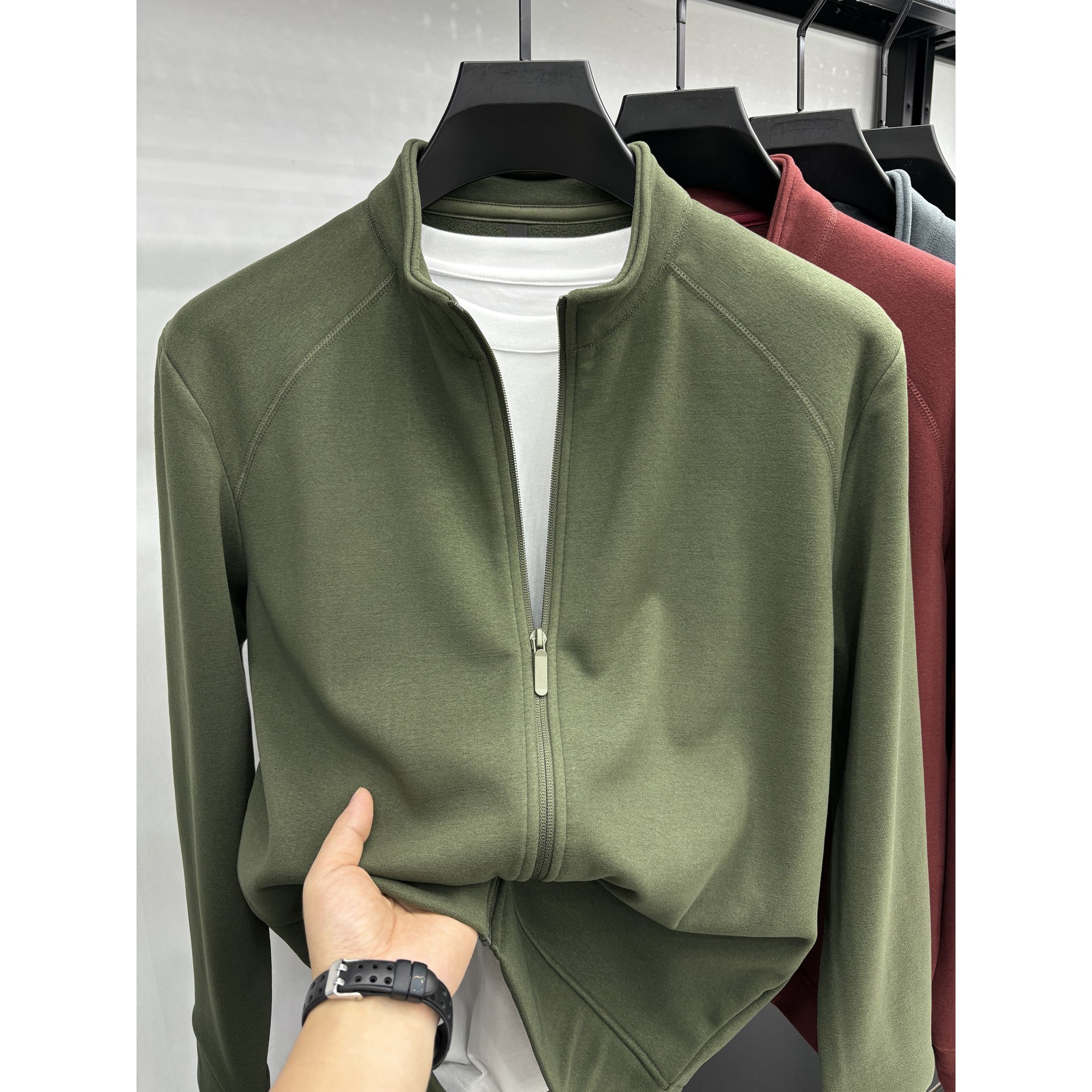 2025新款一体绒男士立领夹克外套