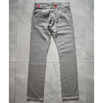 骷颅头刺绣长裤休闲裤男