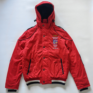 aeronautical military男秋冬棉服长袖棉衣刺绣直筒连帽加厚保暖