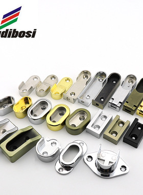 厂家直销组合镀铬法兰衣管托加厚隐藏衣管座实心挂衣杆衣通座五金