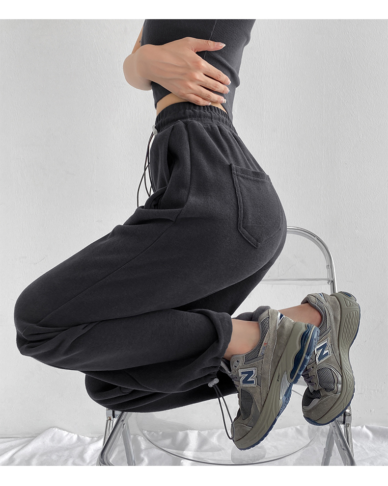 深灰色休闲运动裤女2022春秋新款