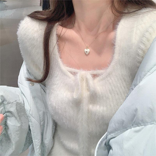 纯欲风软糯针织长袖毛衣女2025年