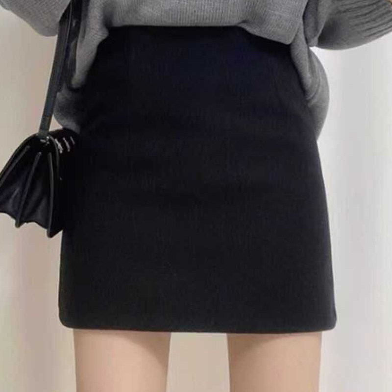 毛呢半身裙女春秋2026新款辣妹高腰侧开叉包臀裙裤小个子显瘦短裙,女装/女士精品,大码半身裙,淘宝优惠券,粉丝福利购,淘宝优惠卷