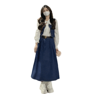 复古港味时尚马甲外套女2026秋冬小众设计感高腰显瘦半身裙三件套