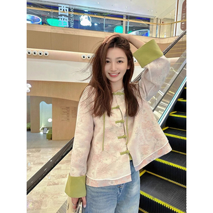 2026早春新款新中式国风女装年轻版唐装短款立领盘扣外套女春秋款