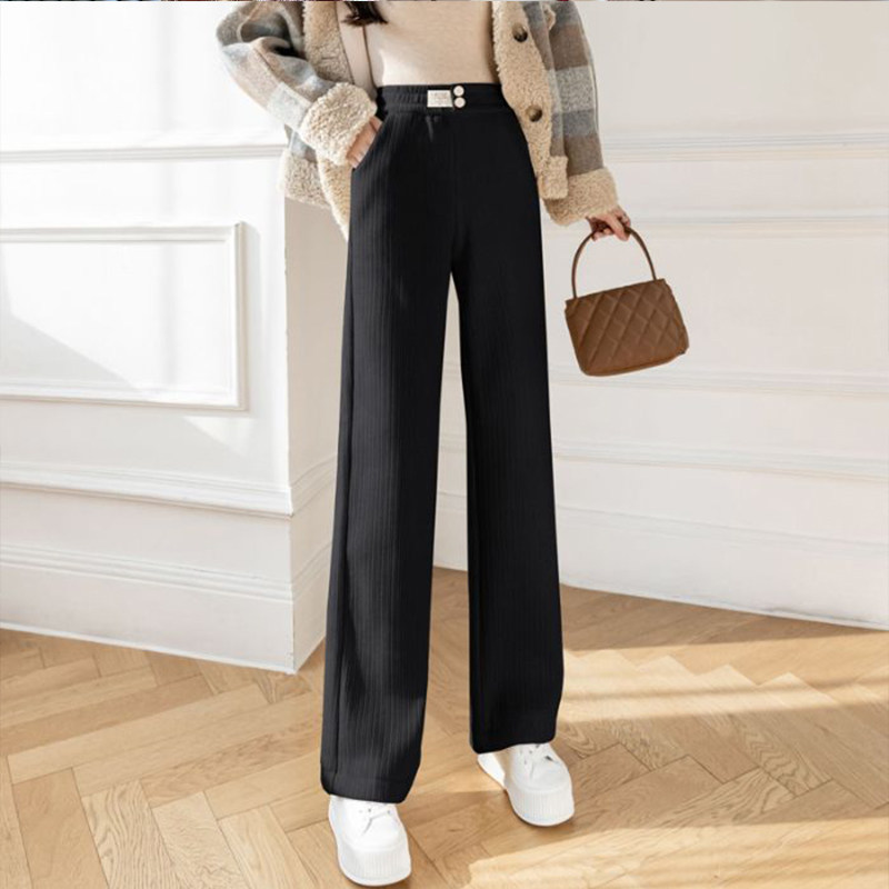 窄版阔腿裤女春秋季2026新款小个子垂感冬季加绒休闲拖地直筒裤子,女装/女士精品,大码裤装,淘宝优惠券,粉丝福利购,淘宝优惠卷