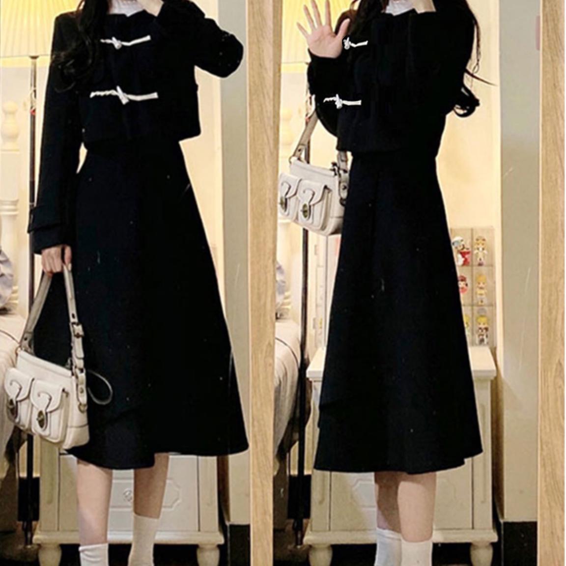 套装半身连衣裙子搭配一整套