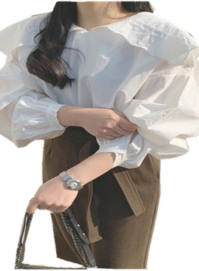 新款大娃娃领衬衫女少女韩版可爱