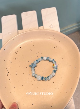 原创手链可爱鸽子陶瓷手绘趣味童心手串小众闺蜜礼物