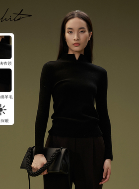 【商场同款】M.HITI锡瑅半高领100绵羊毛长袖毛衫26春新款H3H255M