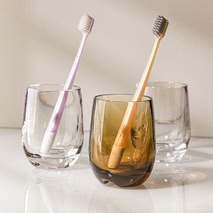 PC家用洗漱口杯刷牙杯子轻奢牙缸杯耐摔牙桶套装情侣牙刷杯透明