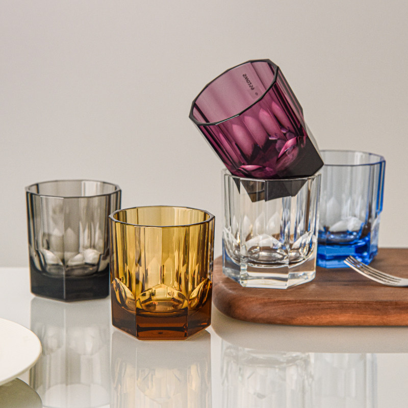 PC厚底彩色水杯亚克力餐厅防摔茶杯家用酒店用饮料果汁酒杯塑料杯,餐饮具,玻璃杯,淘宝优惠券,粉丝福利购,淘宝优惠卷