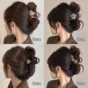 发量少抓夹女高级感2026新款后脑勺发夹头发鲨鱼夹子头饰中号发卡