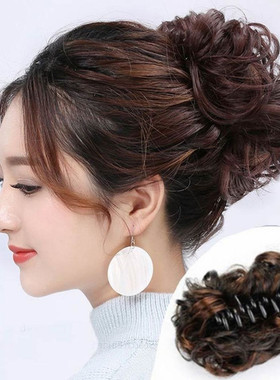 假发抓夹头花女士短发逼真成人马尾夹子发夹后脑勺盘发抓夹显发量