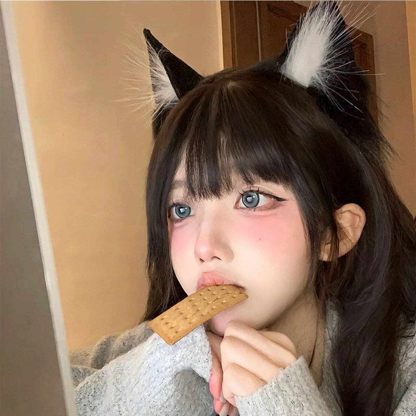 猫娘猫耳朵发箍少女仿真毛绒兽耳cos发卡lolita头饰拍照道具头箍