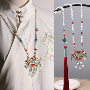 青丝暮雪【烟锁绮罗】国风璎珞背云流苏马面裙加长项链新中式明制