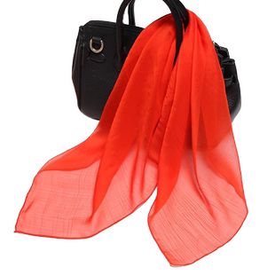 高档真丝中小方巾桑蚕丝丝巾女青年中年妈妈围巾秋冬季天防晒纱巾