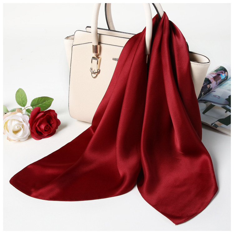 2025安可拉红色纯色百搭围巾春秋冬真丝小方巾女妈妈洋气桑蚕丝巾,服饰配件/皮带/帽子/围巾,围巾/丝巾/披肩,淘宝优惠券,粉丝福利购,淘宝优惠卷