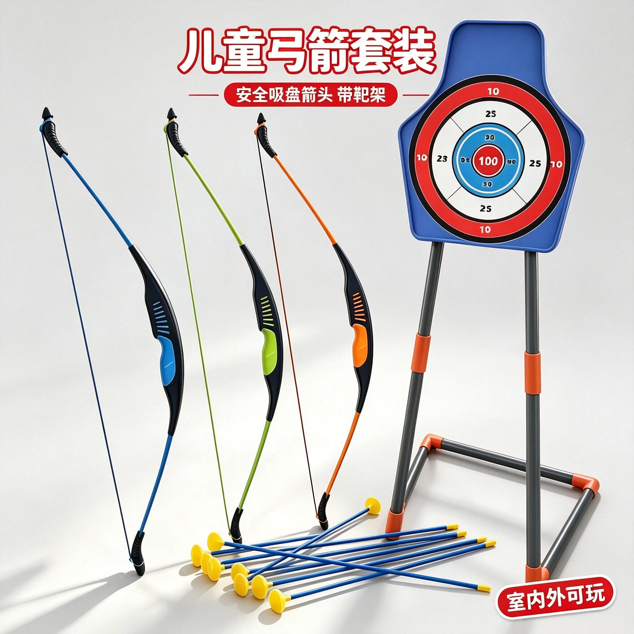 儿童弓箭玩具套装入门射击射箭弩靶吸盘4-13岁小男孩家用户外运动