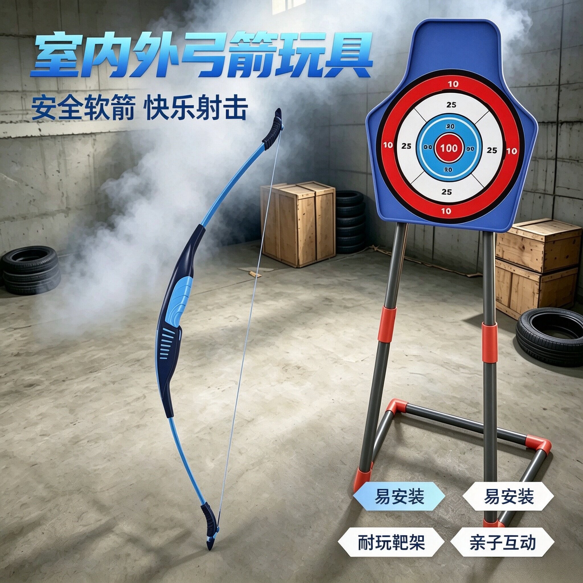 儿童弓箭射箭吸盘箭靶户外亲子娱乐比赛射击靶子配件景区箭馆把心图片