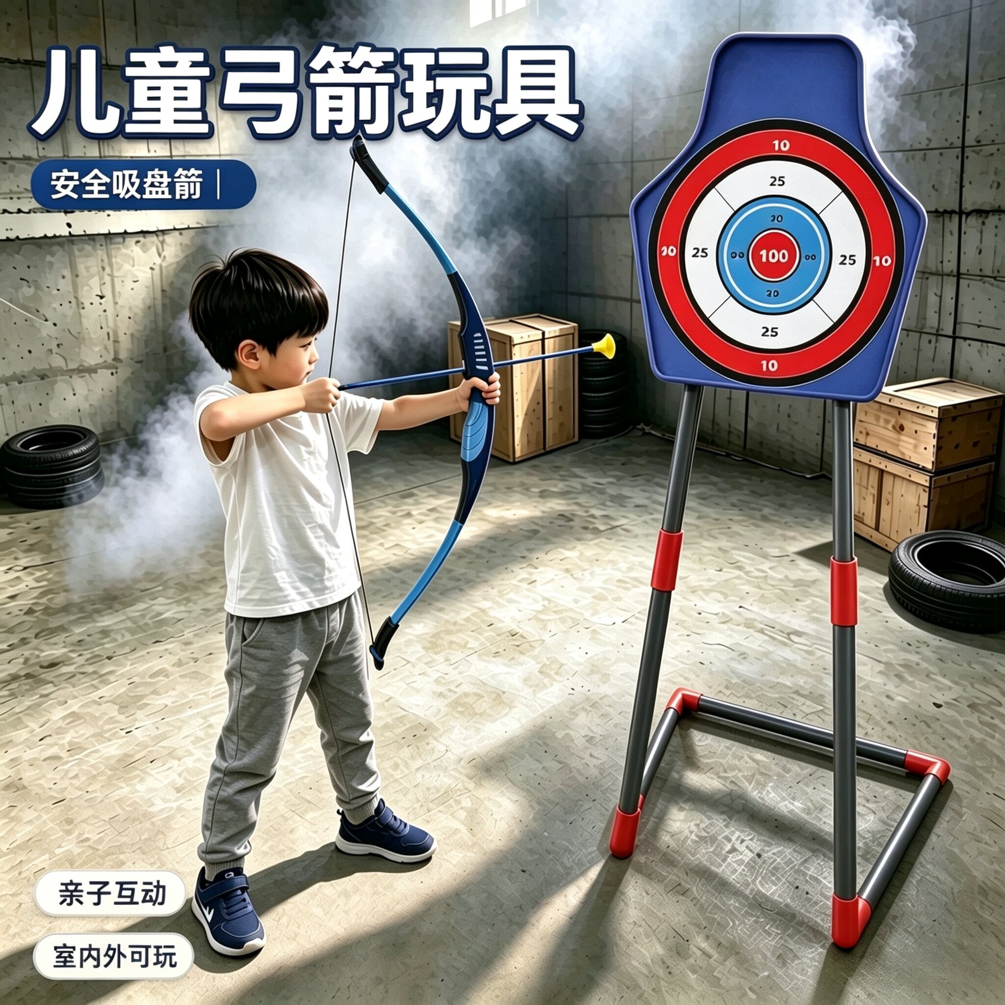 儿童弓箭玩具套装入门射击射箭弩靶吸盘4-13岁小男孩家用户外运动