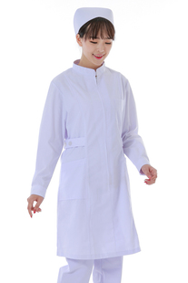 立恩之诺高端布料冬装护士服裙子立领拉链白大褂防静电弹性好
