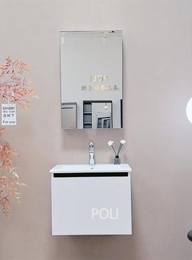 简约白色防水卫生间浴室柜套装洗手盆漱口盆酒店小户型bathroom