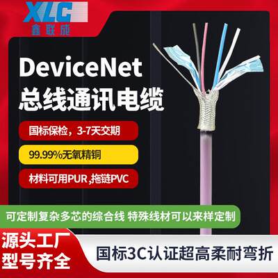 CANbus现场总线电缆抗阻通讯线缆紫色屏蔽线DevicenetNet电缆电线