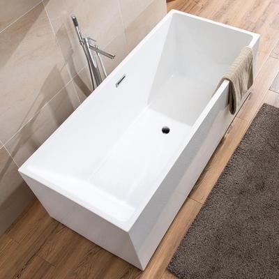 厂家直发方形亚克力成人浴缸酒店独立式安装freestanding bathtub