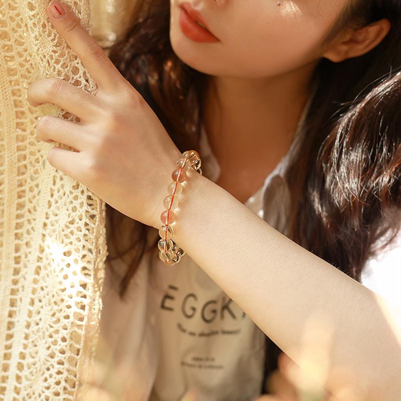 巧恩珠宝天然黄水晶手链净体通透ins简约原创设计日常百搭