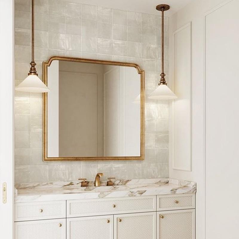 新款 法式卫生间瓷砖厨房小方砖 北欧餐厅吧台墙砖珍珠釉面砖