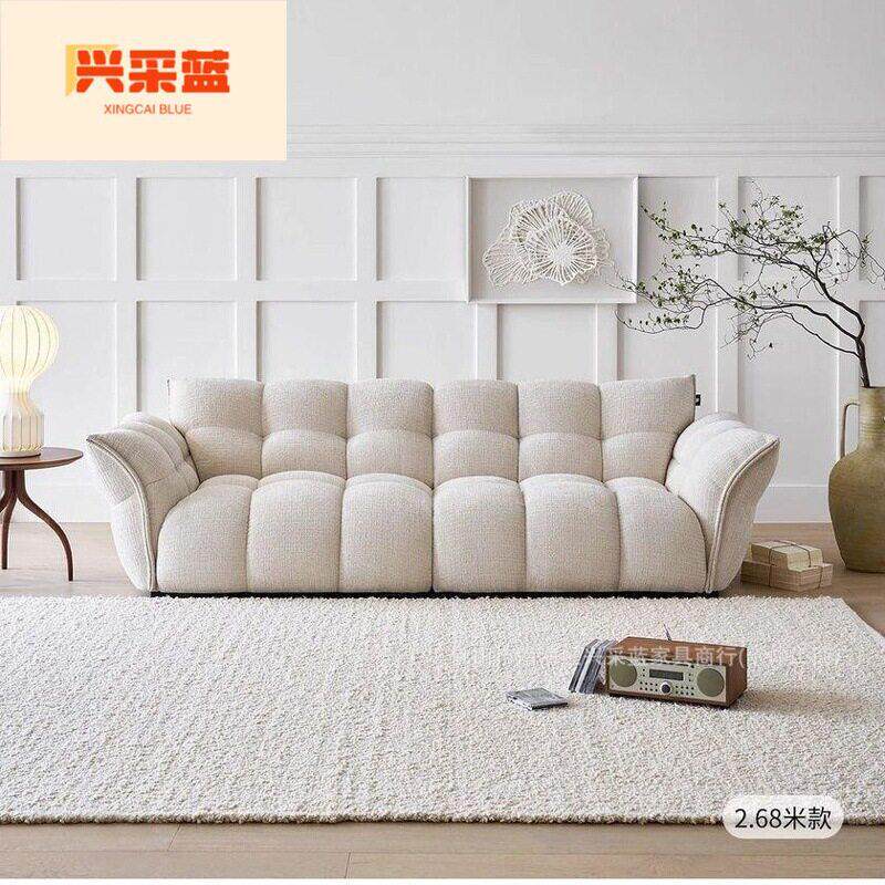 棉花糖百合花朵沙发设计师原创款轻法式复古雪尼尔绒布艺花瓣沙发