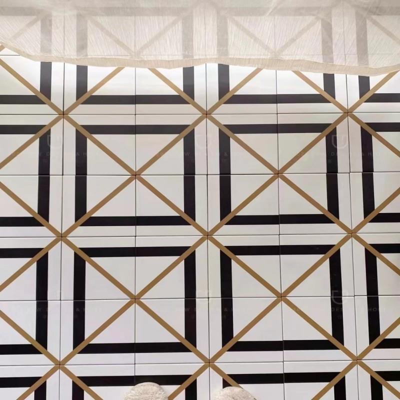 复古风200x200花砖瓷砖客厅厨房卫生间阳台墙砖民宿哑光防滑地砖