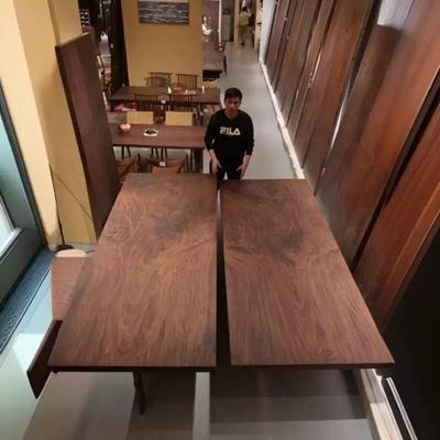 北美黑胡桃实木大板客厅长书桌家用阳台原木餐桌工作台书台长桌子